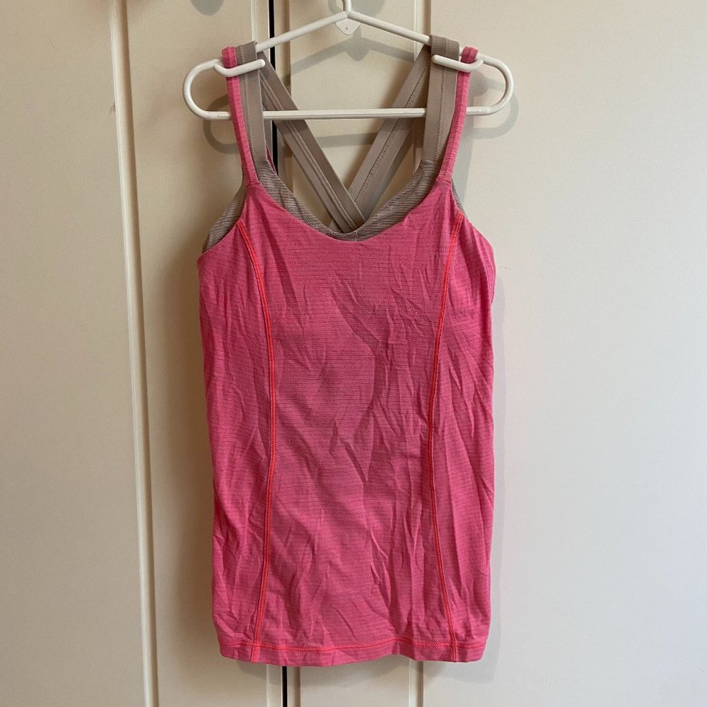 Pink Lulu Top with Built in Bra